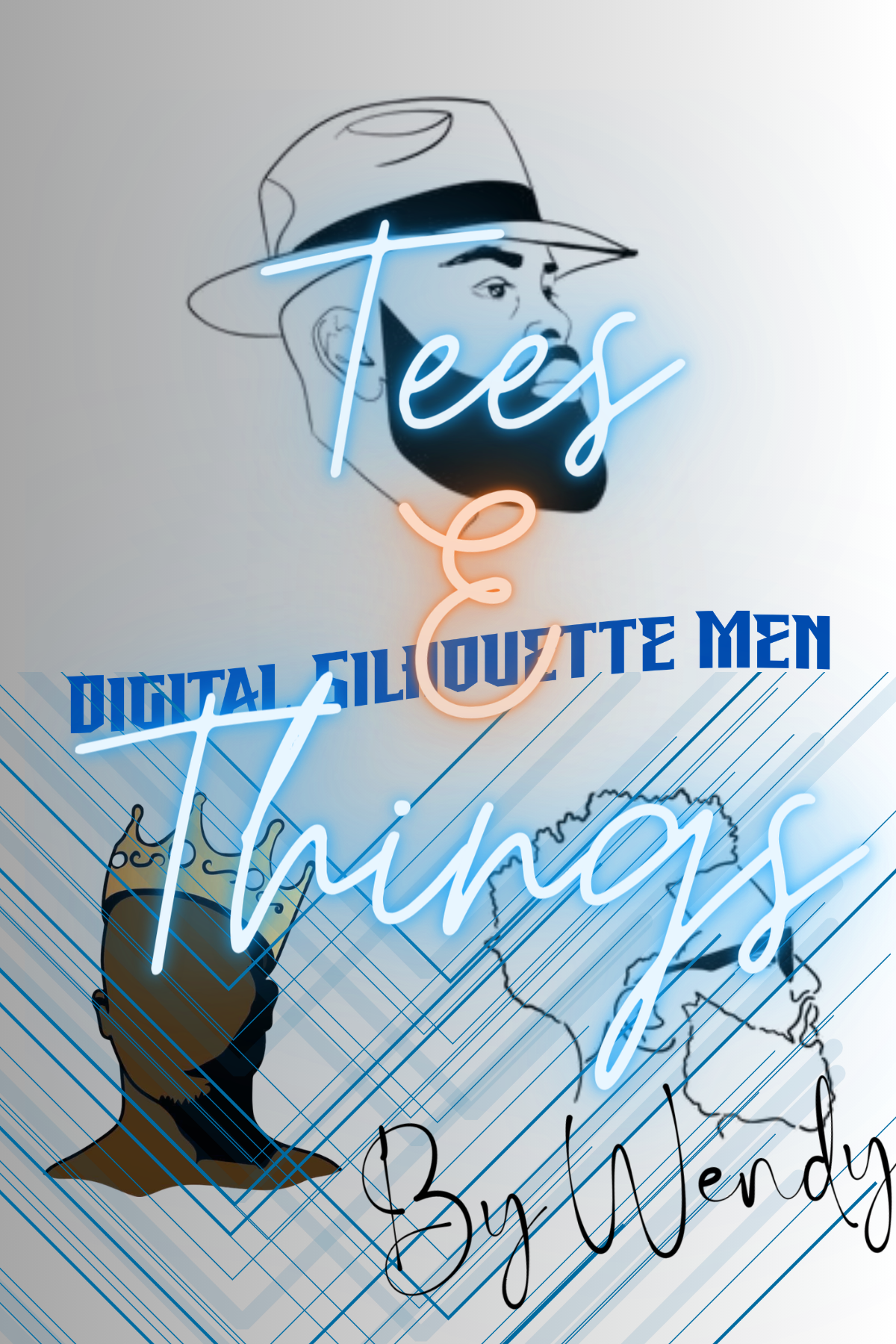 Male Silhouette Print/Cut File